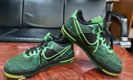 Sepatu Nike Air Forche 1 React Naija Black Green Strike Style Size 41