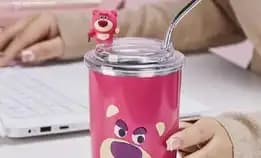 Botol Air Minum Motif Beruang Dan Strawberry Kartun Lucu 500ml