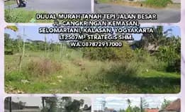 Dijual Murah Tanah 2507m² Strategis Tepi Jalan Besar Jl. Cangkringan Kalasan, Sleman, Yogyakarta