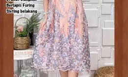 Readdress Brukat Bangkok Jumbo Cantik Kecebahan Kualitas Premiumld 120berlapis Furingsleting Belakan