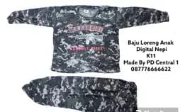 Baju Loreng Anak Jenis Digital Nepi/Angkatan Luar Negri 