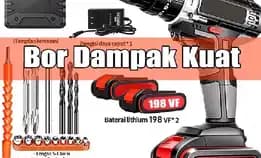 Bor Mesin Elektrik Drill /Bor Tanpa Kabel  