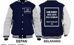 Jaket Baseball Varsity Custom Sablon Dtf Printing A3 / Jaket Custom Baseball Varsity / Jaket Basebal