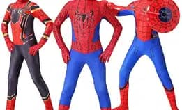 Halloween Cosplay Party Kostum Anak Spiderman Miles Costume Anak Spiderman Baju + Topeng