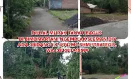 Dijual Murah Tanah Bagus Di Bimo Martani Ngemplak Sleman Diy. Lt142m² Shm Strategis.Wa: 081391945599