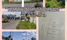 Dijual Tanah Strategis Di Seturan Yogyakartakawasan Hotel/Kost/Guesthouse/Kampus Shm Lt.261m² Ld10