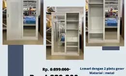 Lemari Sliding Bahan Metal 