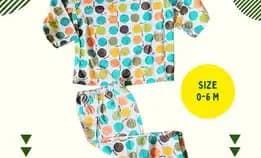 Baju Piyama Bayi Size 0-6m