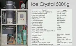 Pabrikasi Mesin Ice Kristal Tube Kap. 500 Kg/Hr