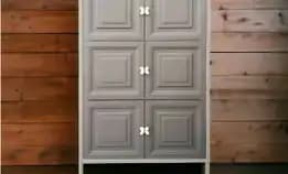 Lemari Kabinet Olivia 6 Pintu Grey 