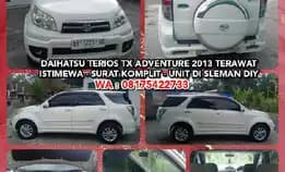 Daihatsu Terios Tx Adventure 2013 Istimewa, Surat Komplit, Unit Di Sleman Diy. Wa : 08175422733