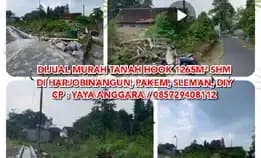 Dijual Murah Tanah Hook 1265m² Shm Di Harjobinangun, Pakem, Sleman, Diy.Cp : 085729408112 / Yaya