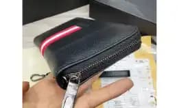 Dompet Bally Zip Leather Dompet Panjang Resleting Kulit