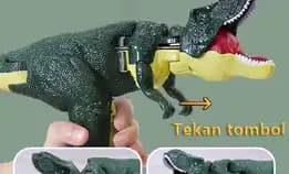 Mainan Anak Tekan Dinosaurus Tekan Dinosaur Mengayunkan Tekan Dino