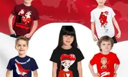 Kaos Kemerdekaan Anak Umur 6-14 Tahun