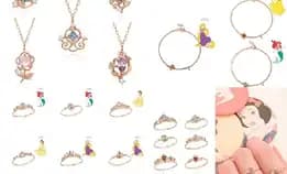 Disney Cincin + Kalung + Gelang S925 Silver Model Mahkota Princess Disney Adjustable Untuk Wanita