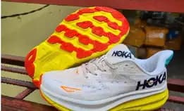 Sepatu Sneakers Hoka Cream Yellow Running Run