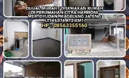 Dijual Murah / Disewakan Rumah Di Perumahan Citra Harmoni Mertoyudan, Magelang Jateng.Lt74 Lb74 Kt2 