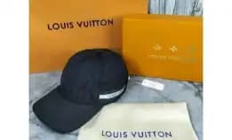 Topi Pria Louis Vuitton Lv 55302 Black Damier