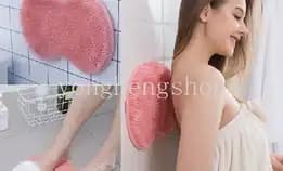 Silicone Shower Exfoliating Scrub Sikat Badan Massage Pad Gosok Kaki Dengan Sucker Mandi Penggosok P