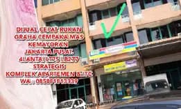 Dijual Cepat Rukan Graha Cempaka Mas Kemayoran Jakarta Pusat.4lantai Lt75 Lb277 Strategis, 