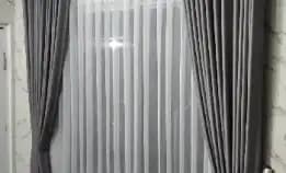 Korden Gorden Curtain Blackout Warna Abu Cantik 