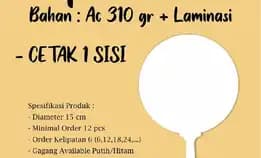 Kipas / Handfan Custom , Kipas Souvenir, Kipas Promosi - Bahan Ac 310 Gr + Laminasi - Cetak 1 Sisi