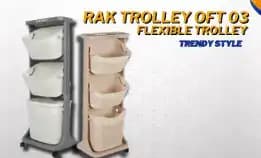 Rak Keranjang / Fleksible Trolley Plastik Serbaguna