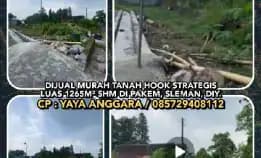 Dijual Murah Tanah Hook Strategis Shm L1265m² Di Pakem, Sleman, Diy. H: 085729408112/Yaya Anggara* L