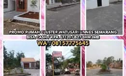 Dijual Rumah Cluster Di Watusari Unnes Semarang. Bisa Cash / Kpr.Lt120 Lb27 Shm Imb.Wa: 08157775645*