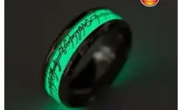 Cincin Glow In The Dark Stainless Steel Cincin Pria Wanita