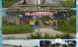 Disewakan Tanah 1000m² Jl.Husein Sastranegara, Kalideres, Jakarta Barat.Strategis Cocok Untuk Garasi