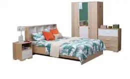 Set Tempat Tidur Jovi Coklat Oak 120x200 Cm