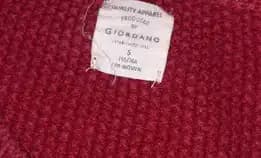 Giordano Maroon Sweater Rajut Women 