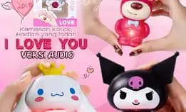 [Audio]I Love You Lotso Cinnamoroll Lamp Kawaii 3d Sanrio Moon Night Light Figure Kartun Lampu Led L