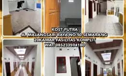 Rumah Kost Putra Jl. Malangsari Raya No.50 Semarang 20kamar Fasilitas Komplit. Wa : 085233594180