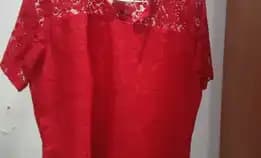 Blouse Wanita Brukat Merah