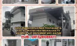 Kost Murah Di Sleman Yogyakarta.Fas: Ac,Water Heater-Kulkas-Tv Android-Air Dispenser-Wifi-Dapur.