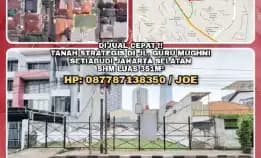 Tanah Dijual : Tanah Strategis Di Jl.Guru Mughni Setiabudi Jakarta Selatan. Shm 351m².