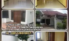 Rumah Shm Strategis Di Jalan Kanal, Sompok, Semarang.Lt318 Lb180 Kt3 Km2 Nyaman. H: 08122891807>>