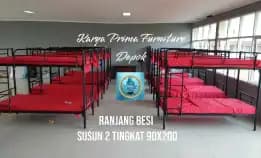 Ranjang Besi Susun 2 Tingkat Ukuran 90x200 Kuat Dan Awet Spesial 1.450.000 Free Ongkir Free Pasang 