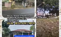 Dijual Tanah Strategis Di Pinggir Jalan Utama Jambore - Cibubur. Cocok Untuk Usaha.Lt914 Shm.