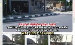 Dijual Murah Asal Laku Tanah Hook Strategis Mergangsan Yogyakarta.Luas 150m² / 300m² / 625m² / 2000m