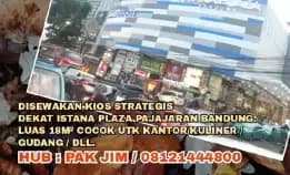 Dikontrakkan Kios 3x6m Dekat Istana Plaza Bandung. Strategis Cocok Untuk Tempat Usaha