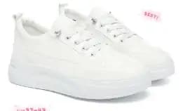 Pvn Soodam Sepatu Sneakers Sport Kets Putih Hitam Wanita Kasual White