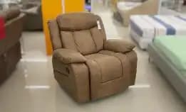 Selma Norton Sofa Goyang Recliner Febric 1 Seater - Coklat