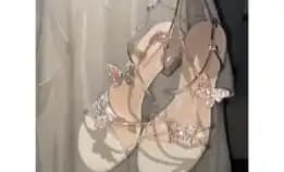 heelswanita 5cm sandal berlian imitasi yang benar-benar indah gaya peri dengan rok musim dingin warn