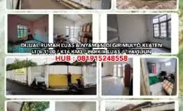 Dijual Rumah Luas & Nyaman Di Girimulyo Klaten.Lt/B:1100 / Kt4 Km3 / Parkir Luas / 1paviliun.