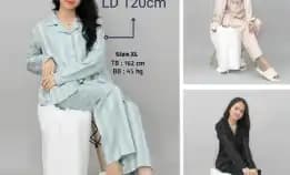 Piyama Satin Powysuit Baju Tidur Wanita Dewasa