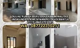 Dijual Rumah Baru Bahan Berkwalitas, Lingkungan Asri Nyaman Lokasi Bantul.Lt119 Lb60 Kt2 Km1